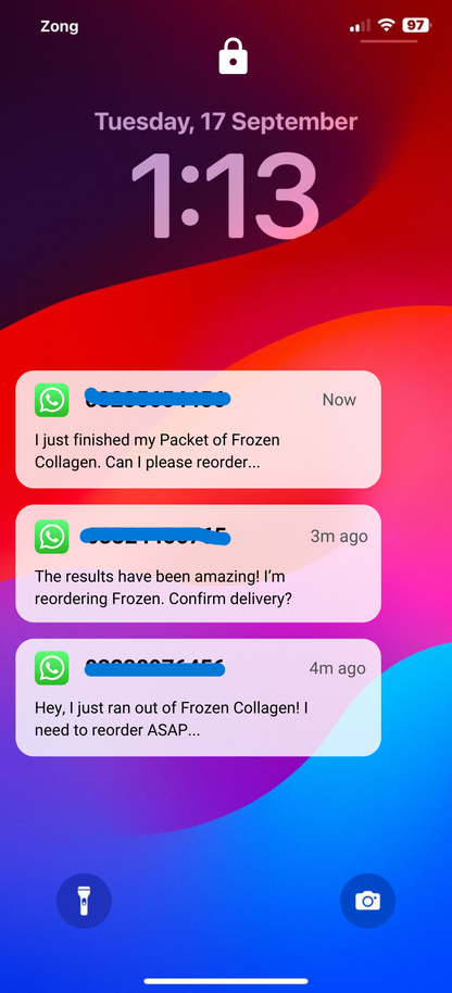 Frozen Collagen Gluta 2-in-1 Skin Whitening & Nourishing Supplement